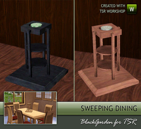 Sims 3 — Decorative Tealight Holder by BlackGarden — A decorative tealight holder to compliment the Sweeping Dining