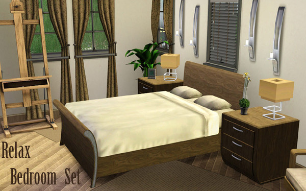 Sims 3 —  RelaxBedroom by Nillonde2 — A recolor from original EA-Furnish!