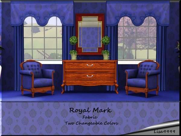 Sims 3 — Royal Mark by lisa9999 — A raised stamped pattern on a solid texture. 2 changeable colors. Lisa9999