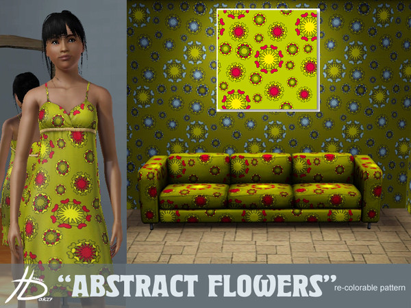 Sims 3 — Abstract flowers by Hanna_Darzy — Geometrical flowers