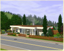 Sims 3 — Modern Bungalow by suefemme — Modern bungalow with 2 bedrooms a bathroom and 1,5 bathrooms.There is a pond in
