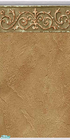 Sims 2 — Victorian Gold Walls II -Gold Marble Scroll by drewsoltesz — Three different Victorian era gold themed