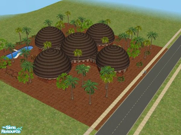Sims 2 — Modern Africs by HollyHoskinson — This is a very nice hut style home,fully furnished and decorated,just move