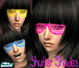 Sims 2 — Seven Pairs of Shutter Shades by xxMazzy — A set of seven shutter shades- perfect for any pop loving sim!