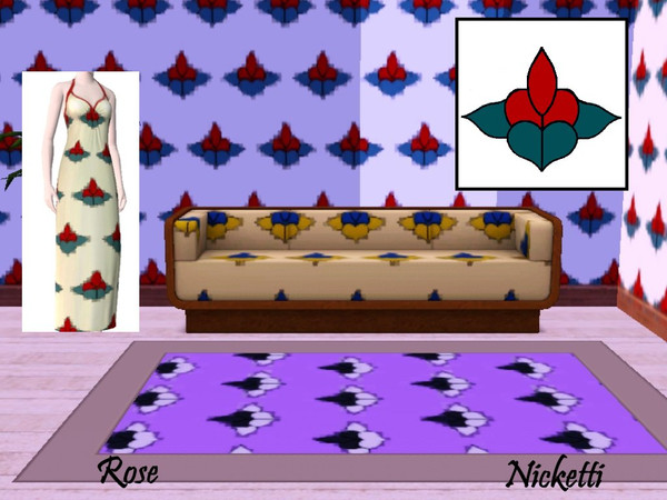 Sims 3 — Rose by nicketti — Art deco french pattern inspired by WA EP, large spacious, theme, 3 colors, TSRAA yes