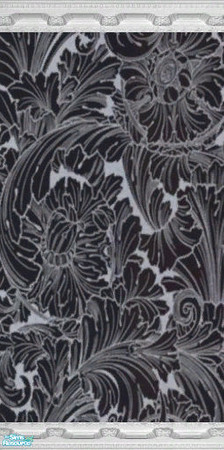 Sims 2 — Feather Black set - Individual Item 3 by WelshWitch — Victorian style wallpapers set of 4 with & without