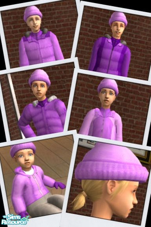 Sims 2 — Purple Outerwear for Females by becboobear — Purple recolors of Outerwear for mothers and daughters of all ages.
