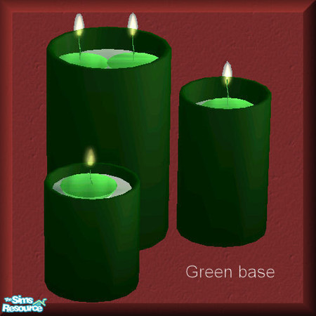 Sims 2 — Candle set IV-Candles in water-Green base recolor by Paleoanth — This is part four of the larger candle set.