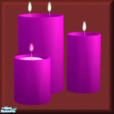 Sims 2 — Candle set IV-Candles in water-Pink candle recolor by Paleoanth — This is part four of the larger candle set.