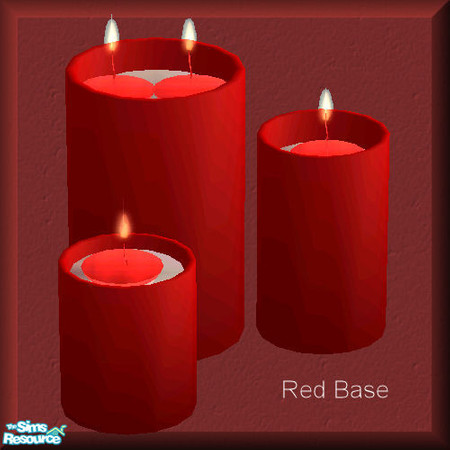 Sims 2 — Candle set IV-Candles in water-Red base recolor by Paleoanth — This is part four of the larger candle set.