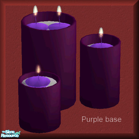 Sims 2 — Candle set IV-Candles in water -Purple base recolor by Paleoanth — This is part four of the larger candle set.