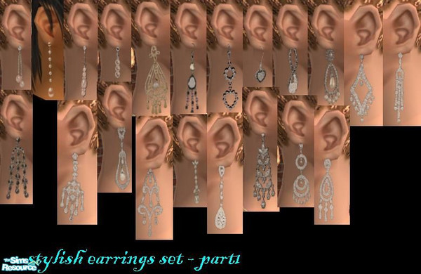 Sims 2 — stylish earrings - part 1 by maya87 — here are 21 beautiful earrings for every event!have fun with them;)