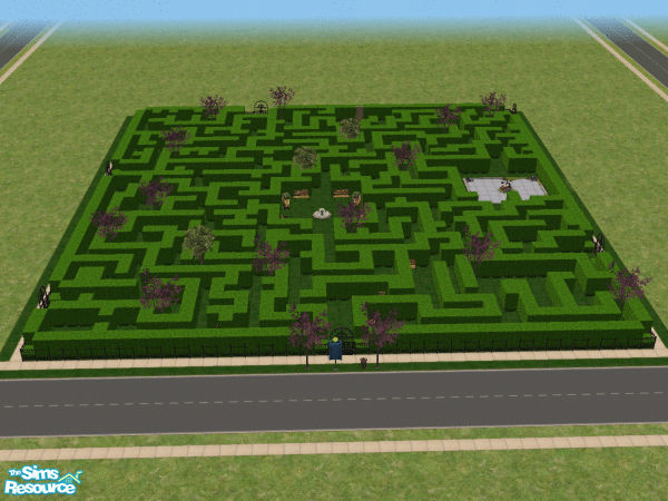 Sims 2 — A-Mazing Maze by irene_maf — Welcome to the A-Mazing Maze. A beautiful park to get lost in with your loved one.