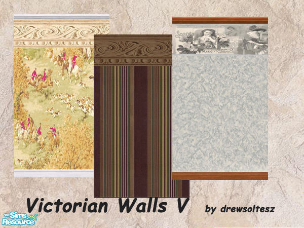 Sims 2 — Victorian Walls V by drewsoltesz — Another set of classic Victorian print wallpaper..ideal for any home, era or