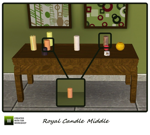 Sims 3 — Royal Candle Middle by mensure — Royal Candle Middle, only decorative.