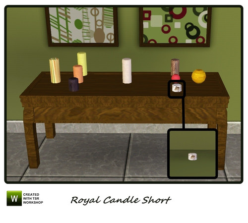 Sims 3 — Royal Candle Short by mensure — Royal Candle Short, only decorative.