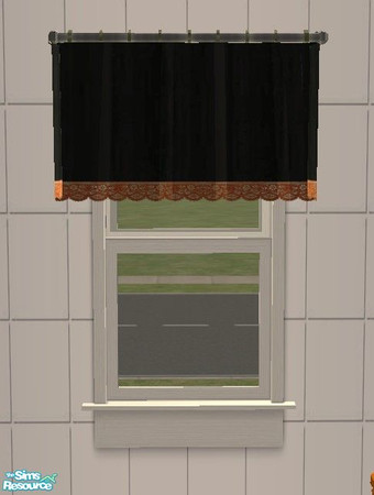Sims 2 — Trick or Treat Bath - Valance by Riverwillows — Cute bathroom, perfect for Halloween!! Meshes are by Frogger at