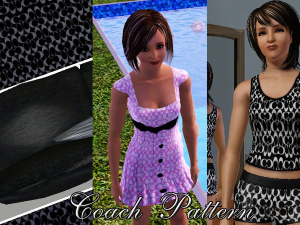 Sims 3 — Coach C Pattern  by ih8m0r0nz — This is my very first pattern I have created, I think it turned out pretty well.