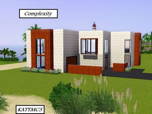 Sims 3 — Complexity by kattmc3 — This 3 bedroom, 4 bathroom ultra modern home includes a home theatere, private office