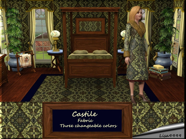 Sims 3 — Castile by lisa9999 — A paisley pattern. Three changeable colors. Lisa9999