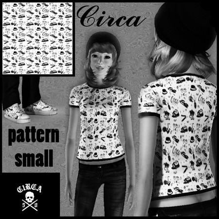 Sims 3 — Circa theme pattern small by purplecstasy — small size of elements .. hair -