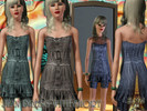 Sims 3 — Eiffel Jean Dress with Short by Eiffel — Eiffel Jean Dress,with a belt and buttons.Thanks for the downloading...