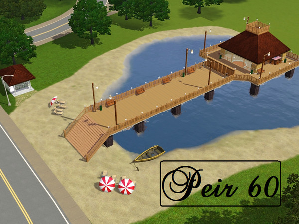 Sims 3 — Peir 60 by asheboro_man — Lot size: 60x60. This is a great place to meet Sims, dance, perform on stage, sun,
