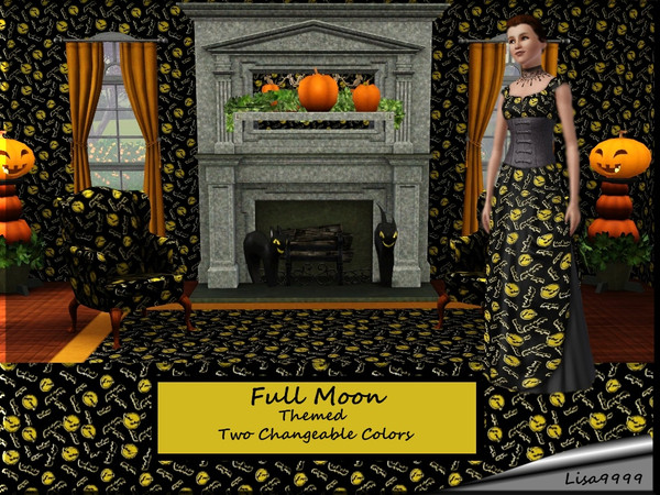 Sims 3 — Full Moon by lisa9999 — Bats agenst the moon. Two changeable colors. Lisa9999
