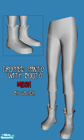 Sims 2 — MESH - Cropped Pants With Boots for Adult Females (REA03) by gelydh — New bottoms mesh for adult females with