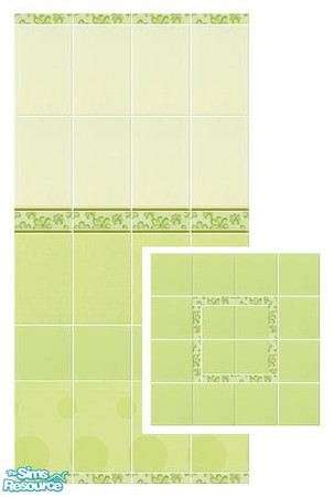 Sims 2 — Lima tiled set by Mekhi — A lovely green set consisting of a tiled wall and matching floor. Enjoy!