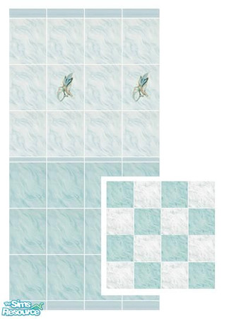 Sims 2 — Frost by Mekhi — Tiled wall and floor for your bathroom or kitchen, enjoy!