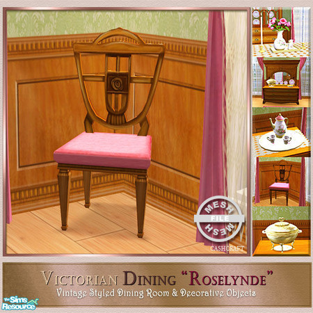Sims 2 — Roselynde - Dining Chair Mesh by Cashcraft — The "Roselynde" is a Victorian inspired dining room set.