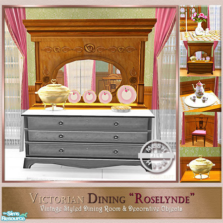 Sims 2 — Roselynde - Mirror  Mesh by Cashcraft — Revised August 8, 2007, back of mirror can now be recolored. The