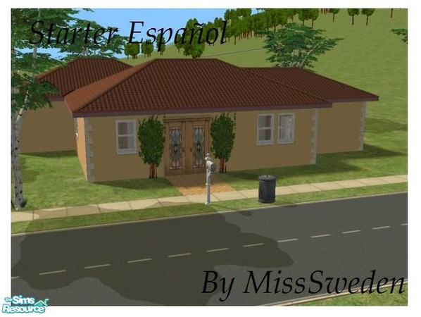 Sims 2 —  by MissSweden — This is a little house for 1-2 sims (if they are starters). With working side garage and little