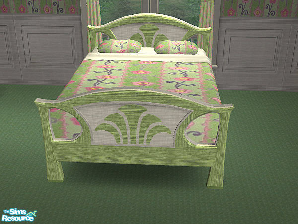 Sims 2 — Country Meadow Bedframe by hatshepsut — Part of the Country Meadow Bedroom Set