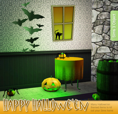 Sims 3 — Happy Hallowe'en - Interior Decorations by AppleFall — I've brought you exterior decorations, but now it's time