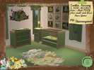 Sims 2 — Zootles Nursery by Starrwynnd — 8 Base Game Meshes Plus wall and floor. Includes Babytable, Crib, Lamp,