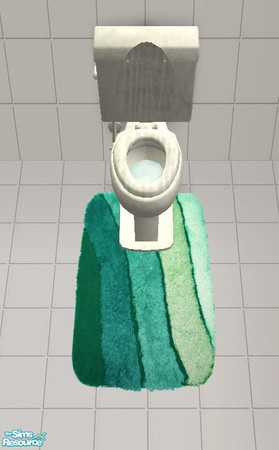 Sims 2 — Jewel-Tones Bath - \"Emerald\" Toilet Rug by Riverwillows — Beautiful bathroom set in emerald