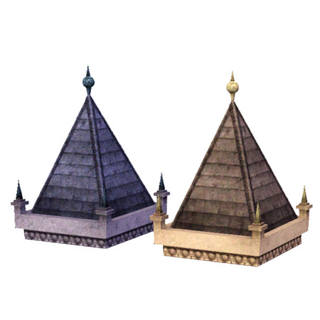 Sims 3 — Clock Tower Rooftop (1 tile) by Cyclonesue — An ornate tower to finish off your clock towers. By Cyclonesue for
