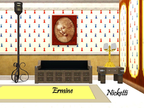 Sims 3 — Ermine by nicketti — Pattern inspired by heraldry, abstract, 3 colors, TSRAA yes