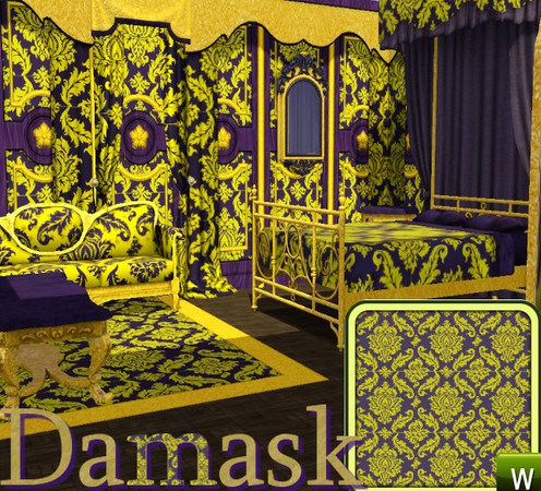 Sims 3 — Damask_PatternNr1 by MrDenue — That's my first pattern in damask style. It's luxurious and antique. Perfect for