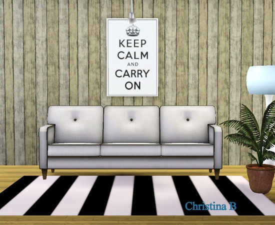 Sims 3 — Keep Calm and Carry On Black and White by cbatkinson73 — Graphic Art Print "Keep Calm and Carry On"