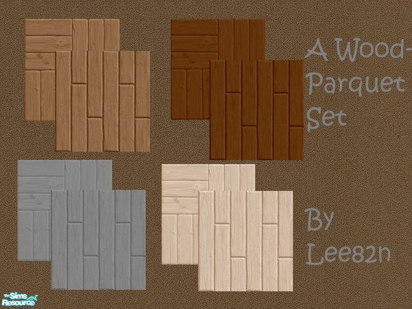 Sims 2 — A Wood Parquet Set by Lee82N — A set with matching color wooding and parquet.