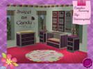 Sims 2 — Candies Nursery by Starrwynnd — Recolor of my Zootles Nursery, It an Sweet Candy theme, with white wood. all