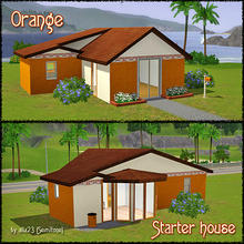 Sims 3 — Orange- starter house by Semitone — Simply starter house.