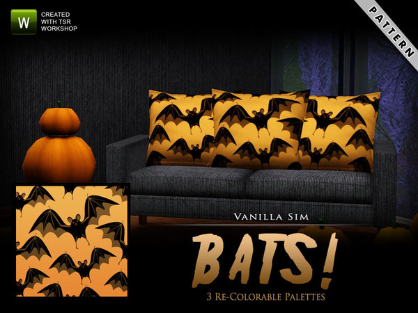 Sims 3 — BATS! by Vanilla Sim — Halloween Bats in your hair