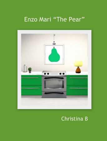 Sims 3 — Enzo Mari "The Pear" by cbatkinson73 — "The Pear" Graphic Art Print