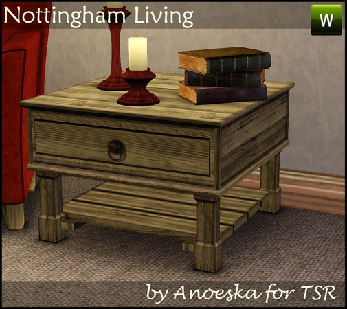 Sims 3 — Nottingham Coffee Table by AnoeskaB — Coffee Table with 1 recolorable part. Part of the Nottingham Living.