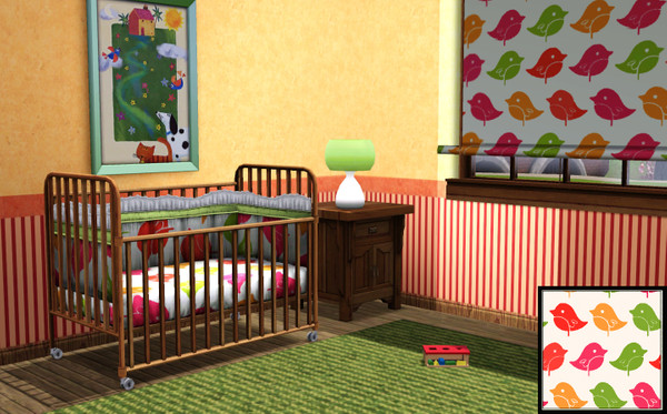 Sims 3 — retro birds by lreveles18 — modern retro birds design