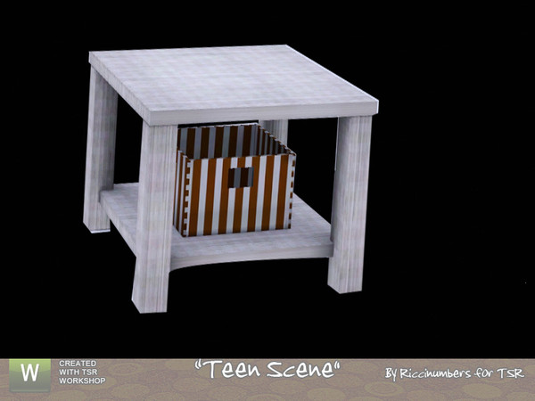 Sims 3 — Teen Scene Bed Table by TheNumbersWoman — Just for your teens junk. They need a place. And you can afford it.By